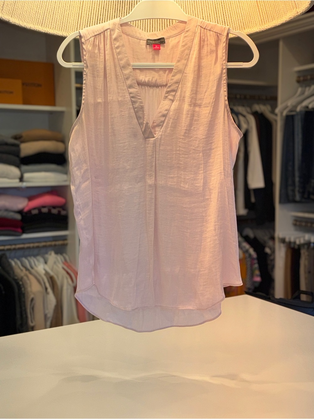 Vince Camuto Blush V-Neck Sleeveless Camisole - Picture 2 of 11